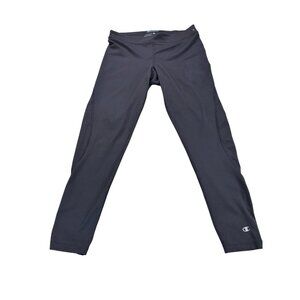 Champion Womens Double Dry Performance Leggings Black Size M